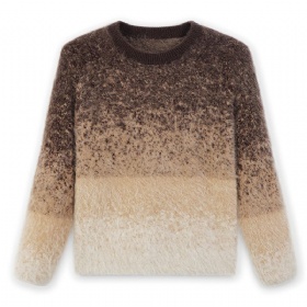 Brushed Leopard Jacquard Crewneck Pullover – Khaki Fade · The Brushed Reserve