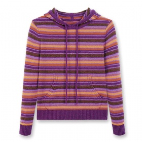 Melody Stripes Hoodie – Lavender Mix · Velvet Series